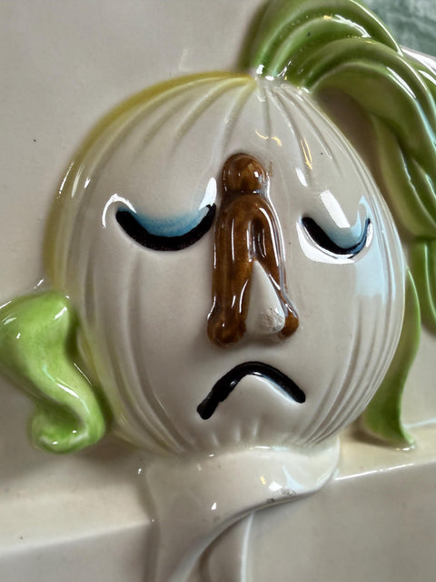 Vintage 1979 Fitz and Floyd Onion Baking Soda Holder