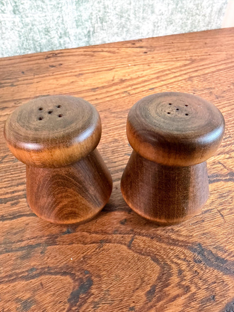 Wood and Ceramic Condiment Set with Tray and Spoons
