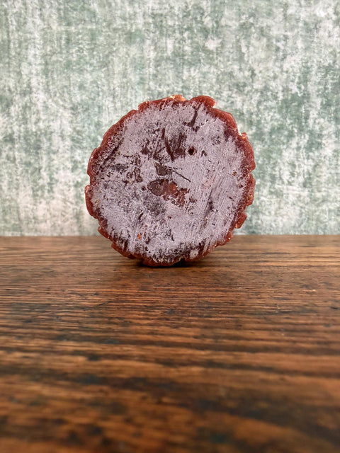 Rustic Bark-Textured Pillar Candle