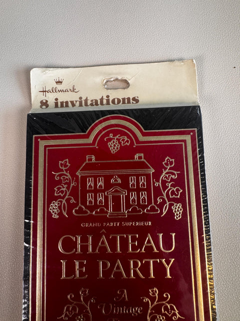 Hallmark Chateau Le Party Vintage Invitations - Set of 3 Packs, 24 Total