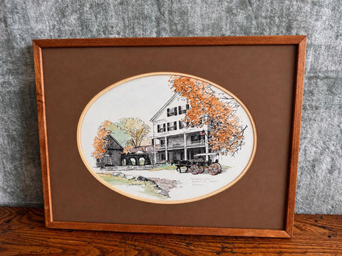 Stagecoach Inn Vermont - 1981 J. Robinson Signed & Numbered Limited Edition Print