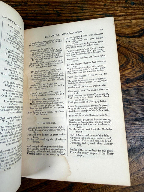 The Poetical Works of John Greenleaf Whittier | 1891 Hardback Poetry Collection