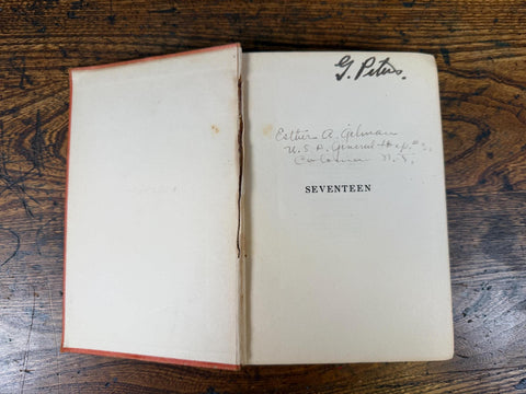 Seventeen by Booth Tarkington | 1916 Hardback Novel
