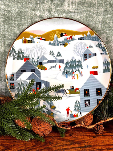 Home for Christmas Decorative Plate 1982 by Betsey Bates