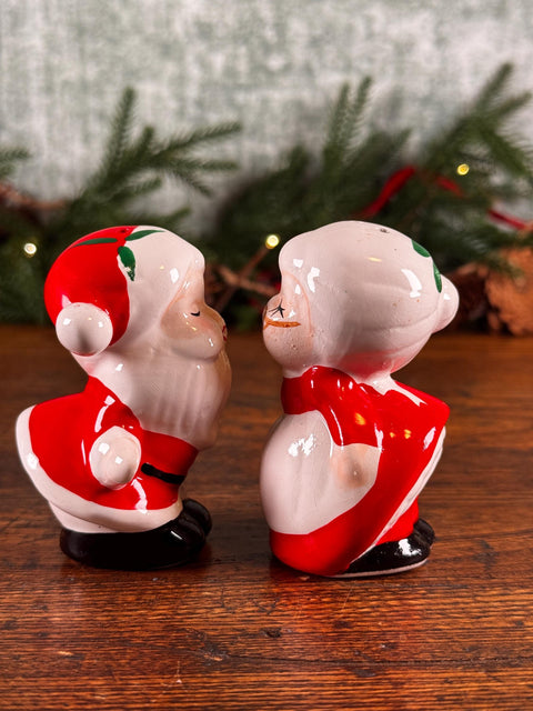 Santa Claus and Mrs. Claus Ceramic Salt and Pepper Shakers