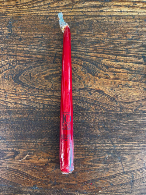 Columbia Cranberry Dinner Taper Candles - Set of 12, 10-Inch