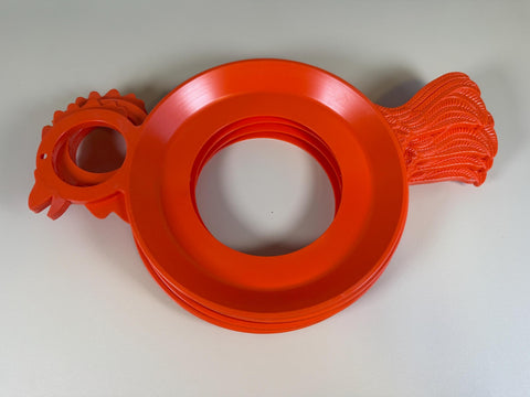 Vintage Red Chicken Picnic Plate Holders with Cup Holders