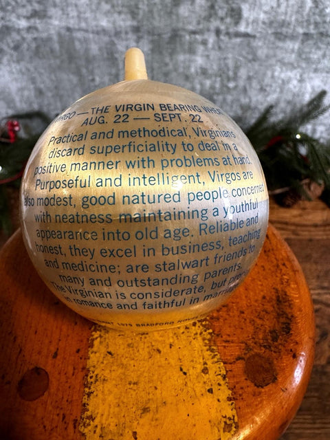 1979 Bradford Novelty Virgo Zodiac Christmas Ornament