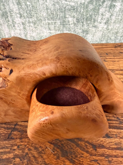 Vintage Fred & Marilyn Buss Maple Burl Puzzle Box