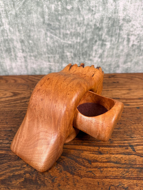 Vintage Fred & Marilyn Buss Maple Burl Puzzle Box