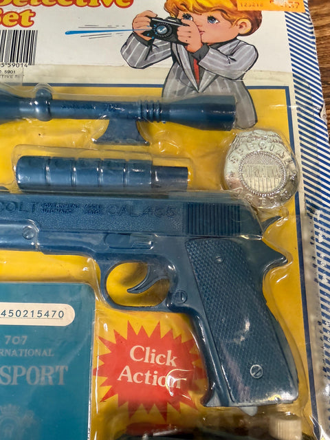Blue-Box Detective Playset with Toy Gun, Camera, Passport & Badge