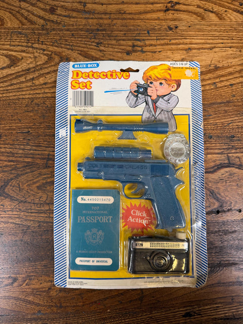 Blue-Box Detective Playset with Toy Gun, Camera, Passport & Badge