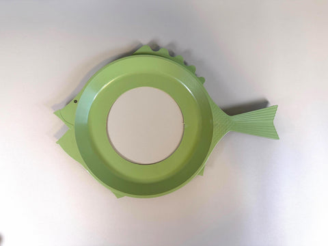Vintage Sage Green Fish Picnic Plate Holders