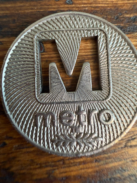 Set of 5 Vintage Washington DC 1973 Metrobus Transit Tokens