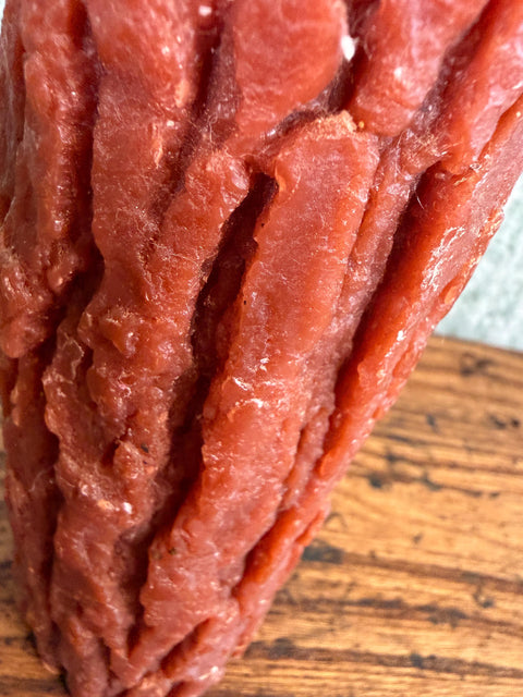 Rustic Bark-Textured Pillar Candle