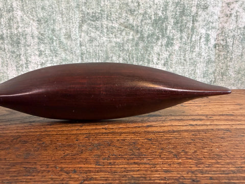 Carved Wooden Canoe Shaped Decorative Dish