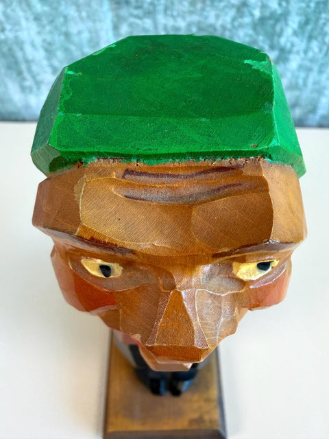 Vintage Hand Carved Folk Art Wooden Nutcracker
