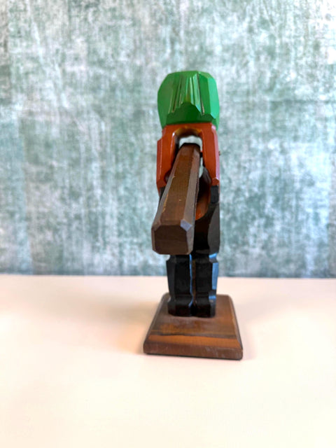 Vintage Hand Carved Folk Art Wooden Nutcracker