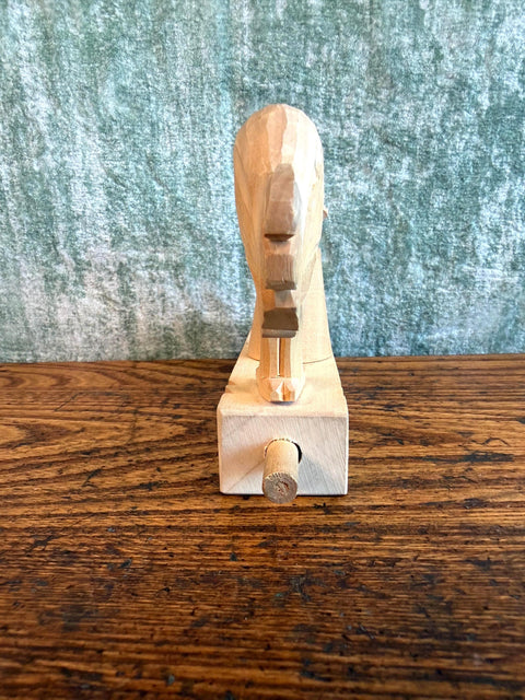 Vintage Soviet Wooden Mechanical Toy The Squirrel and the Crane