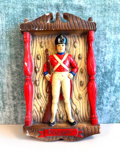 Red Coat Soldier Vintage Wall Plaque