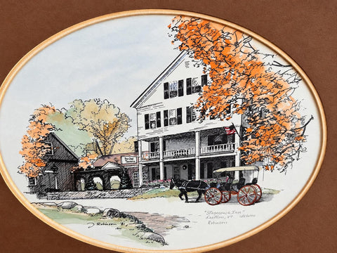 Stagecoach Inn Vermont - 1981 J. Robinson Signed & Numbered Limited Edition Print