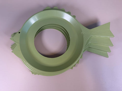 Vintage Sage Green Fish Picnic Plate Holders