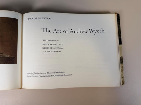 The Art of Andrew Wyeth by Wanda M Corn | 1973 Hardback First Printing