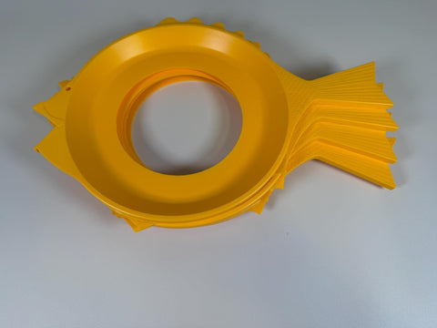 Vintage Yellow Fish Picnic Plate Holders