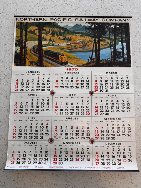 Northern Pacific 1970 Wall Calendar by LPIU