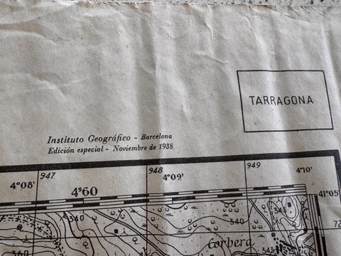 Gandesa 1938 Military Topographic Map of Spain