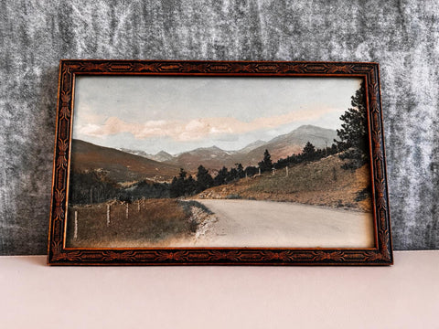 Framed Colorized Landscape Photograph of Rocky Mountain National Park by C.S. Logsdon, 1927