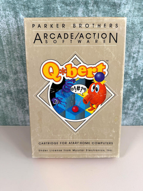 Q*bert Cartridge for Atari Home Computers by Parker Brothers