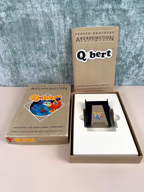 Q*bert Cartridge for Atari Home Computers by Parker Brothers