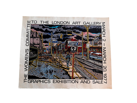 1977 Clark McDougall Screenprint Exhibition Poster – London Art Gallery