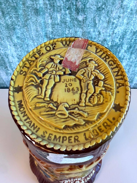 Wild Wonderful West Virginia Ceramic Liquor Bottle by Royal Halburton China, 1975