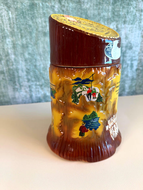 Wild Wonderful West Virginia Ceramic Liquor Bottle by Royal Halburton China, 1975