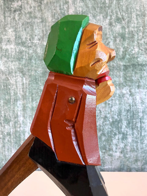 Vintage Hand Carved Folk Art Wooden Nutcracker