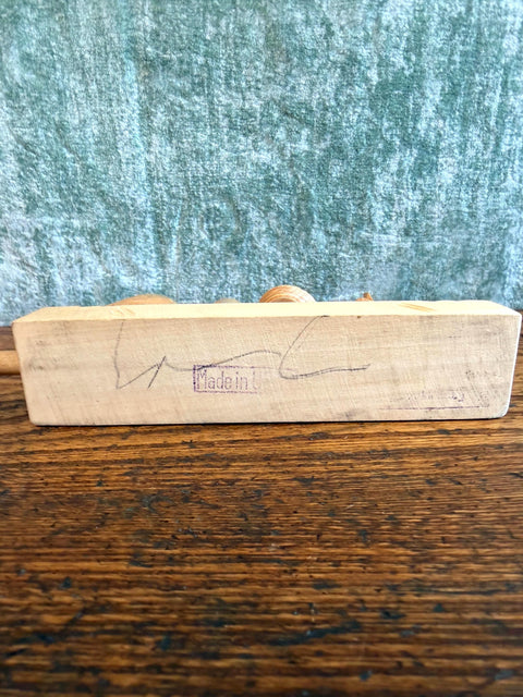 Vintage Soviet Wooden Mechanical Toy The Squirrel and the Crane