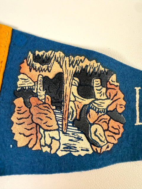 Vintage Luray Caverns VA Felt Souvenir Pennant