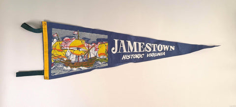 Jamestown Historic Virginia Vintage Travel Pennant