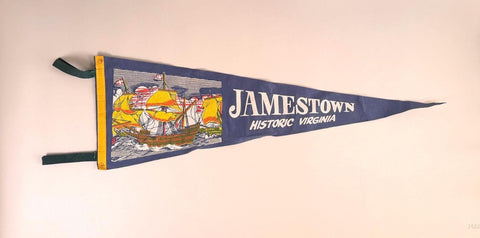 Jamestown Historic Virginia Vintage Travel Pennant