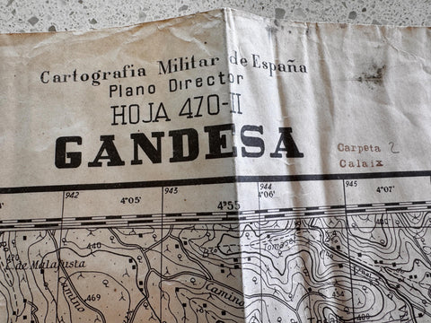 Gandesa 1938 Military Topographic Map of Spain
