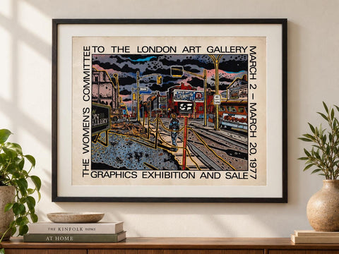 1977 Clark McDougall Screenprint Exhibition Poster – London Art Gallery