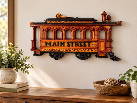 1975 Homco Main Street Wall Decor