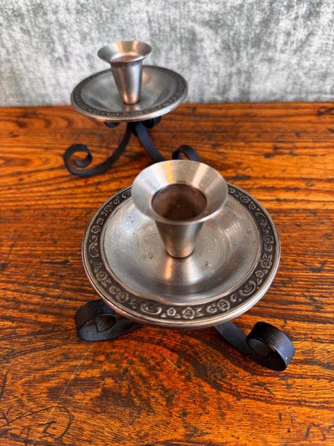 Oneida Custom Stainless Steel Double Candle Holders