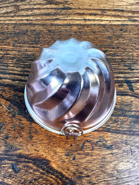 Set of 4 Vintage Copper Jelly Molds with Heart, Pineapple, and Fluted Designs