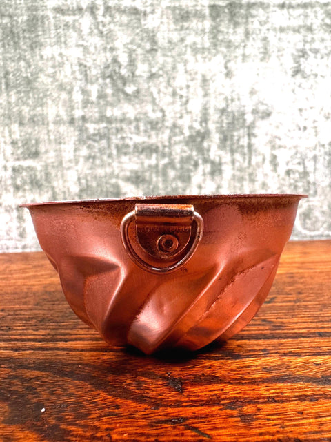 Set of 4 Vintage Copper Jelly Molds with Heart, Pineapple, and Fluted Designs
