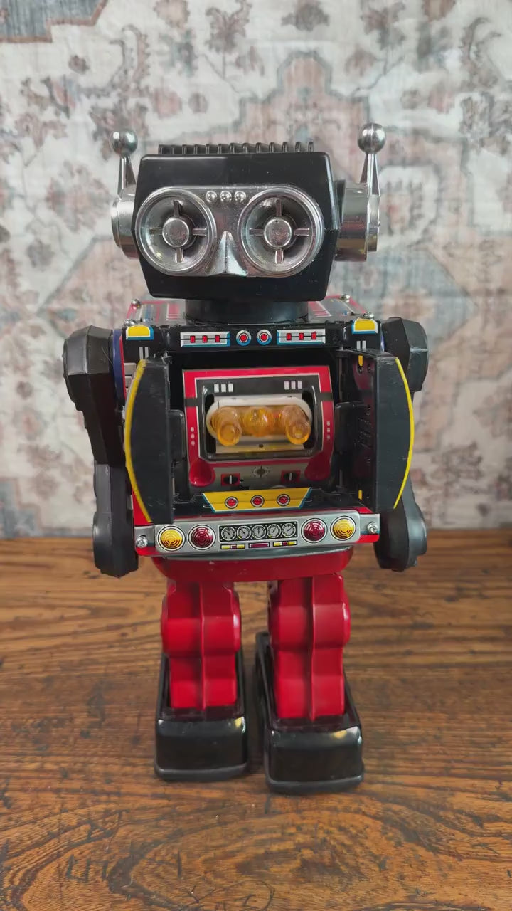 Vintage SH Rotate-O-Matic Super Astronaut Robot w/ Original Box | Made in Japan Working