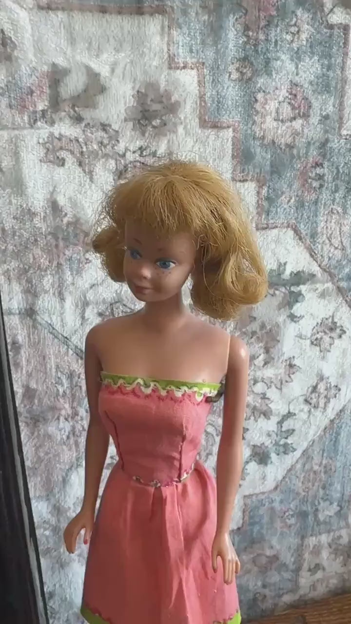 Vintage 1960's Mattel Midge Doll with Accessories and Carrying Case